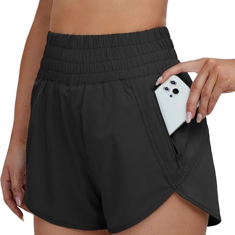 Elastic Band Running Shorts – Quick-Dry with Secure Pocket-Waves And Trunks