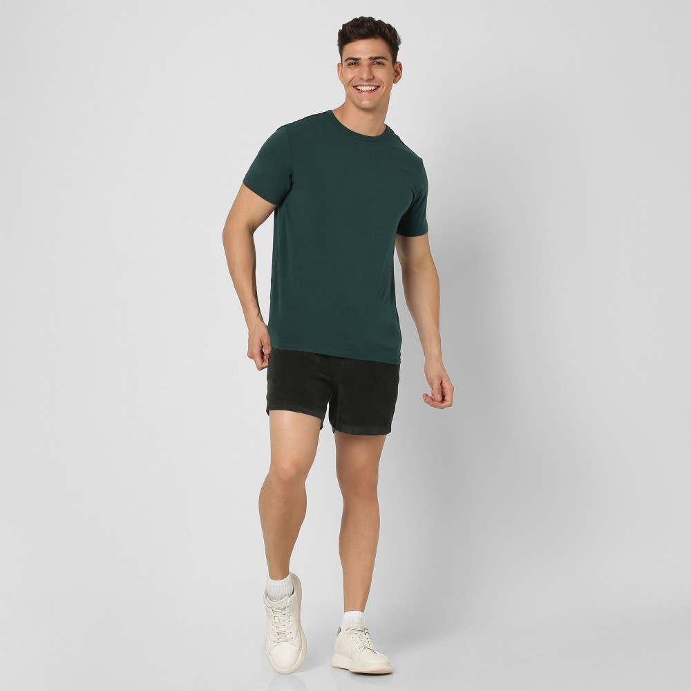 Casual Drawstring Shorts With Elastic Waistband-Waves And Trunks