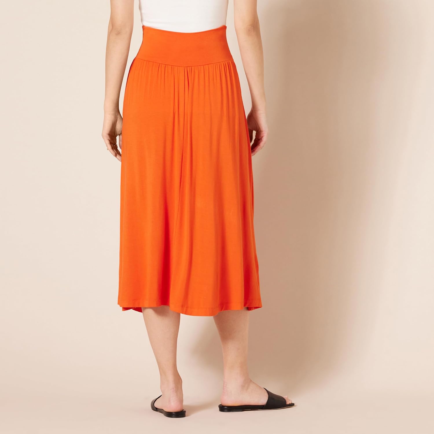 Jersey Pull On Midi Length Skirt For Women