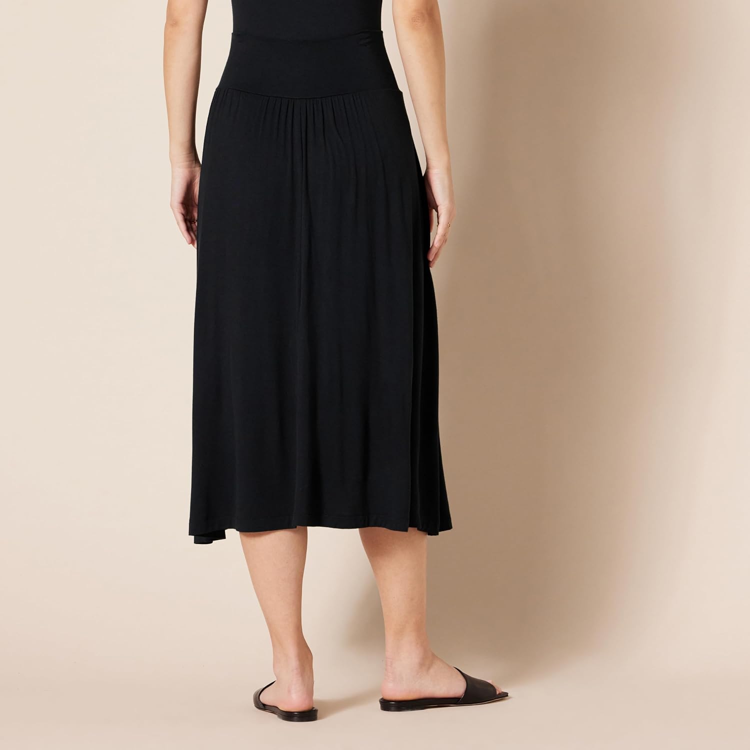 Jersey Pull On Midi Length Skirt For Women