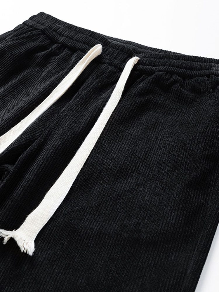 Straight Leg Corduroy Pants-Waves And Trunks