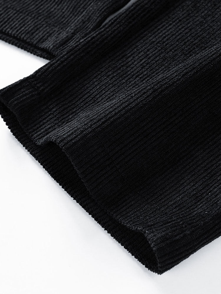 Straight Leg Corduroy Pants-Waves And Trunks