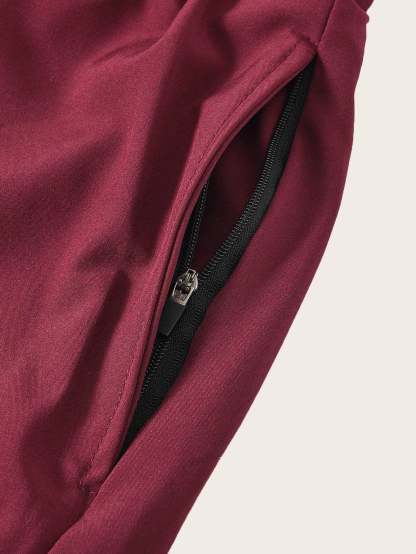 Drawstring Waist Swim Trunks-Waves And Trunks