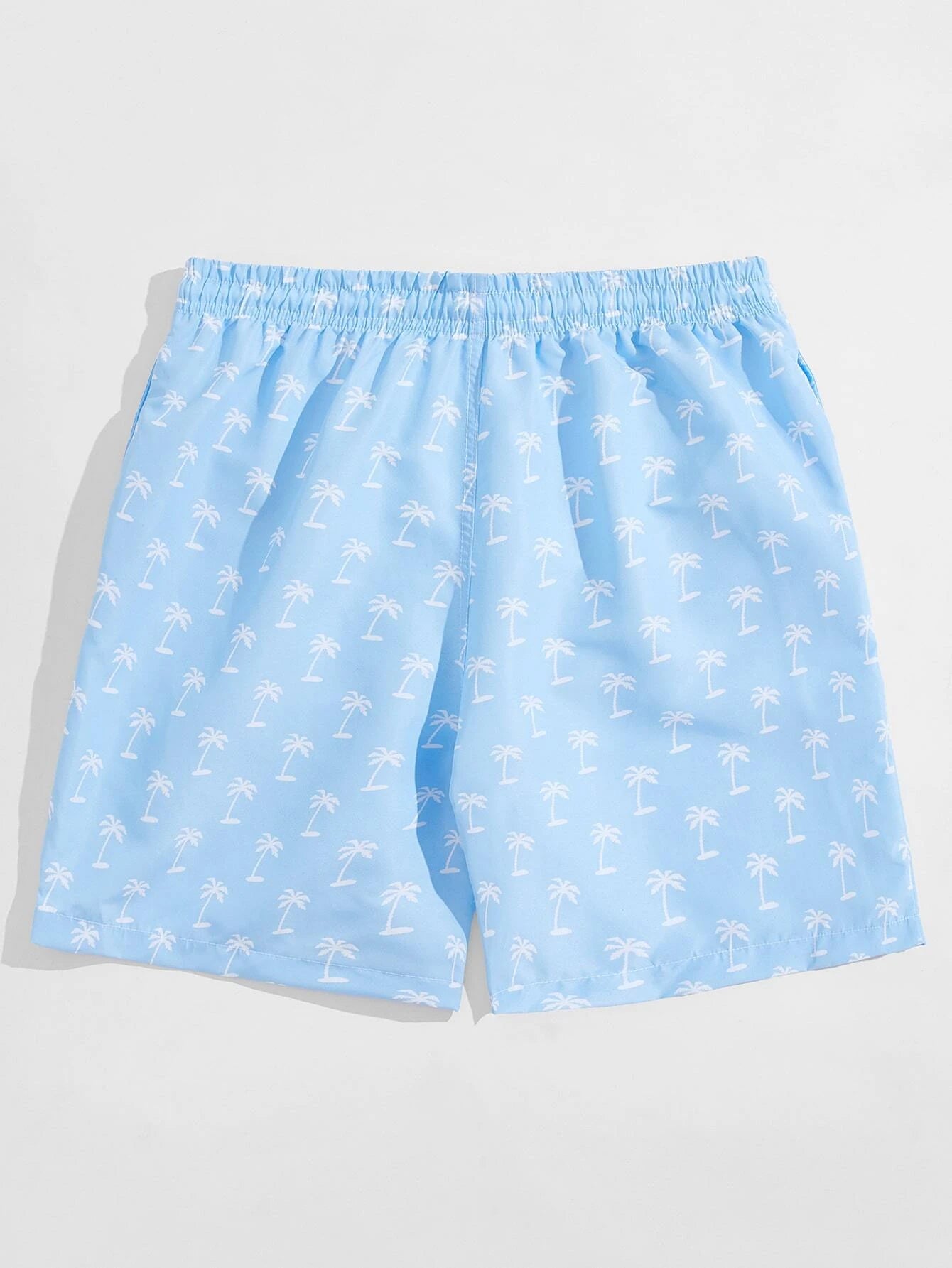 Vibrant Tropical Allover Print Drawstring Waist Swim Trunks-Waves And Trunks