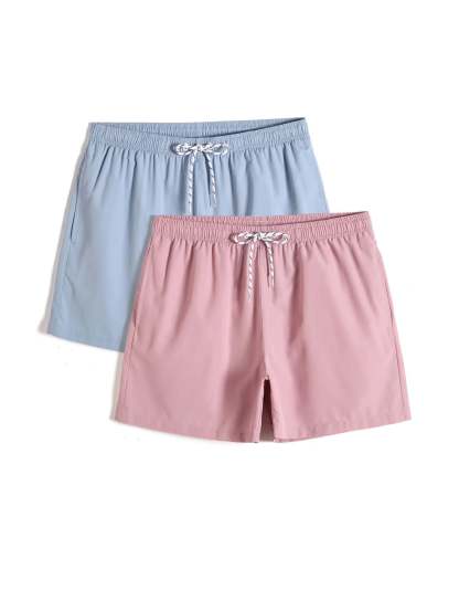 2 Pieces Drawstring Swim Trunks-Waves And Trunks