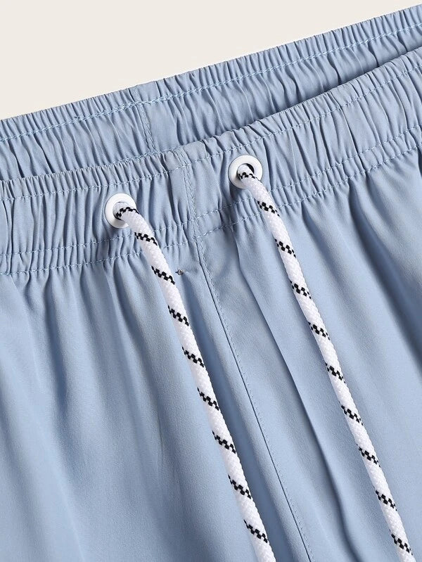 2 Pieces Drawstring Swim Trunks-Waves And Trunks