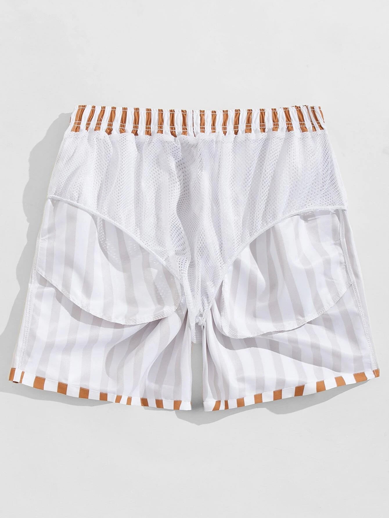 Summer Stripes Print Swim Shorts-Waves And Trunks
