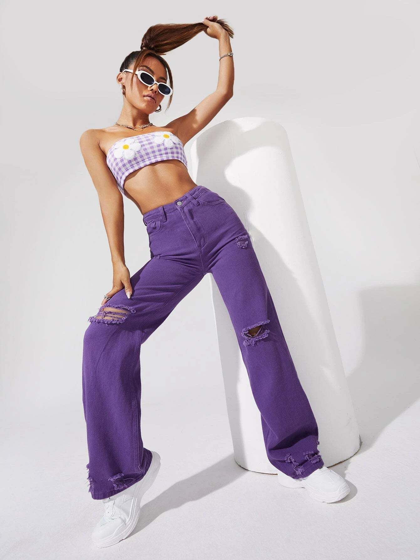 Plain Lightweight Jeans-Waves And Trunks