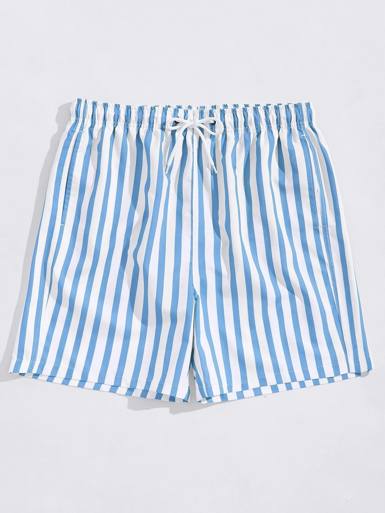 Summer Stripes Print Swim Shorts-Waves And Trunks