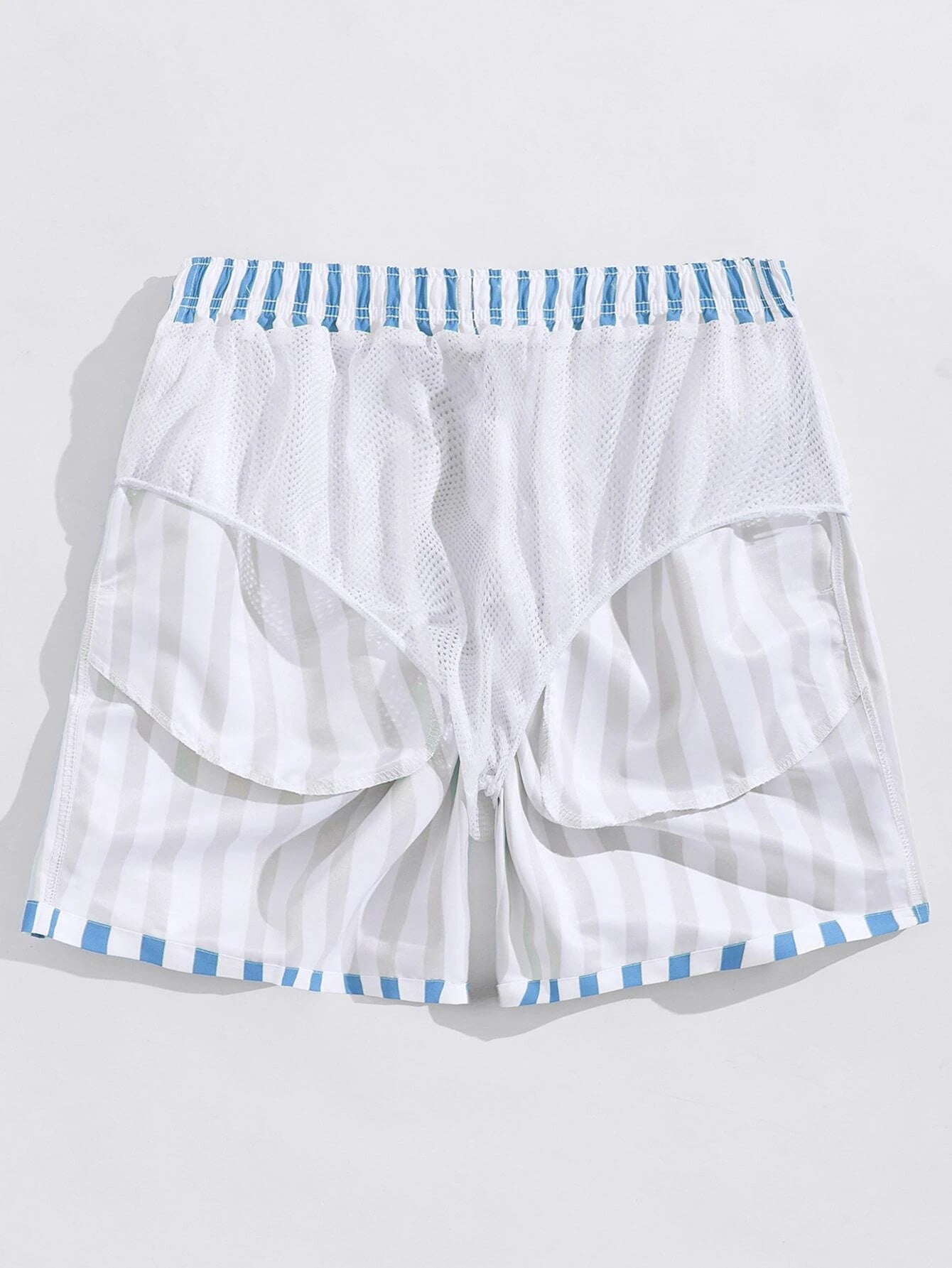 Summer Stripes Print Swim Shorts-Waves And Trunks