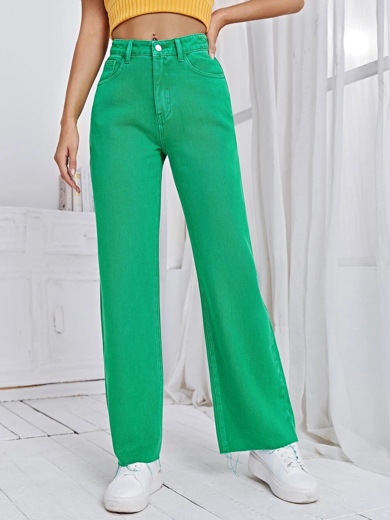 Straight Length Jeans-Waves And Trunks