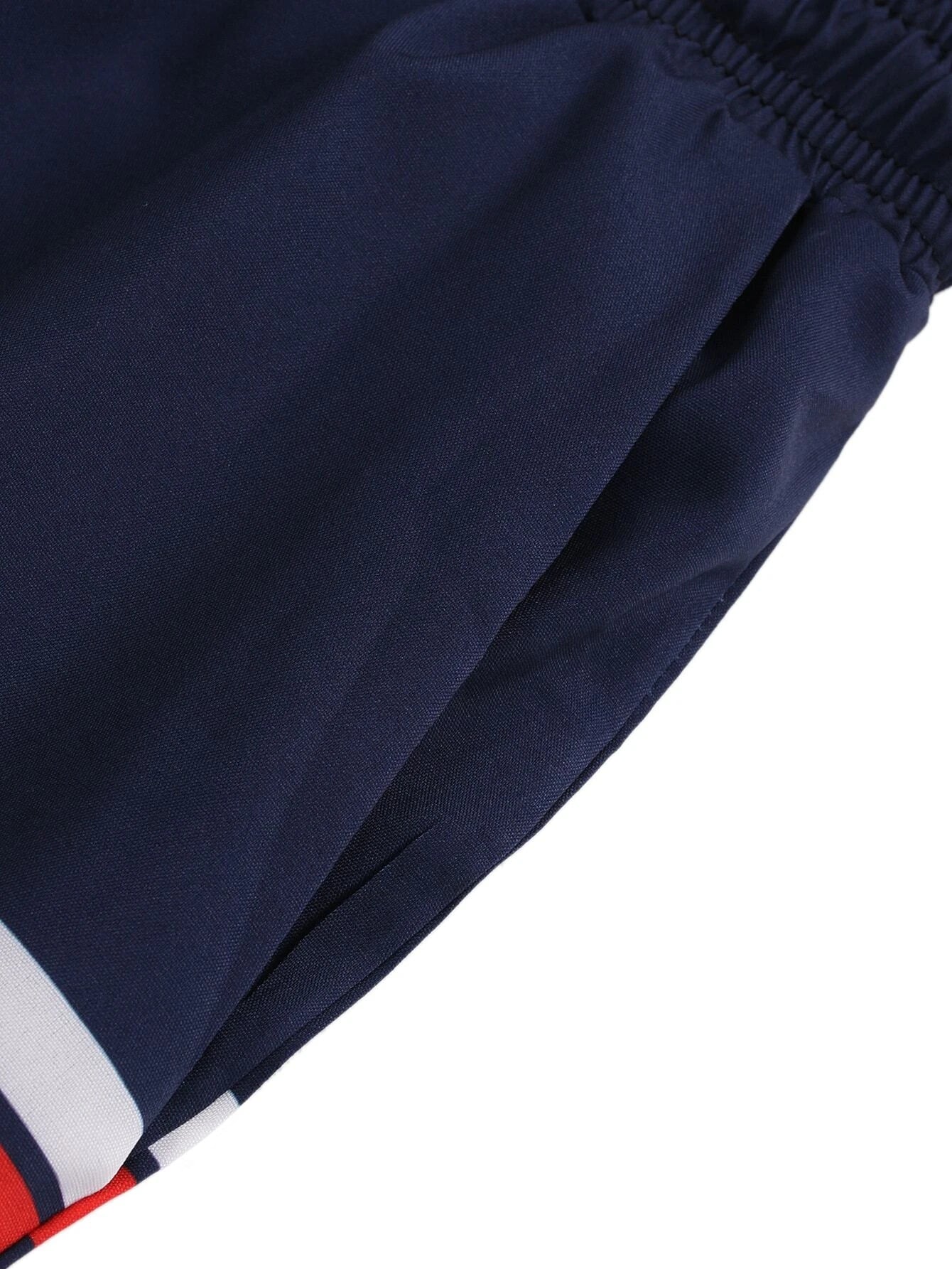 Striped Print Comfort Swim Shorts-Waves And Trunks