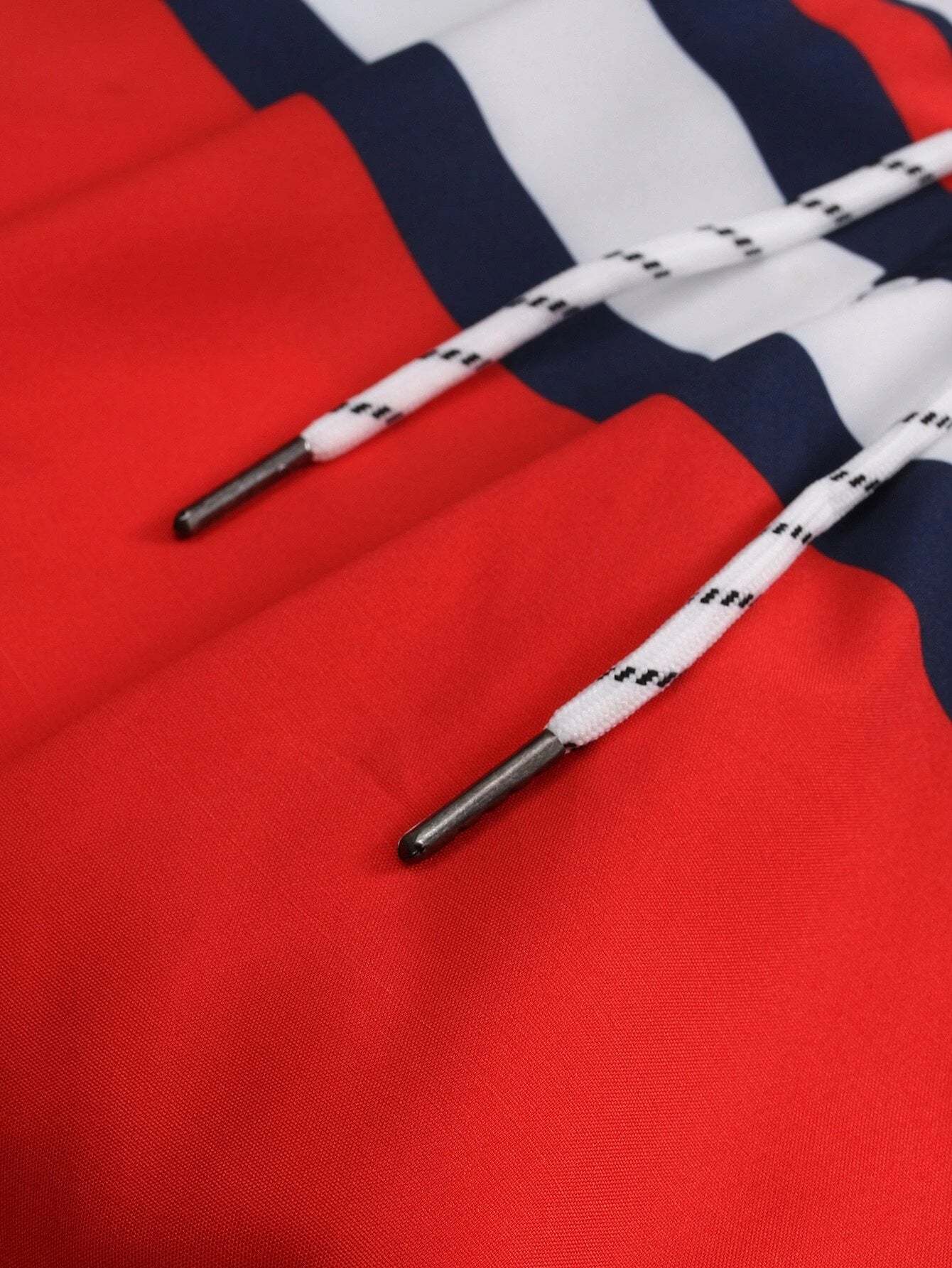 Striped Print Comfort Swim Shorts-Waves And Trunks