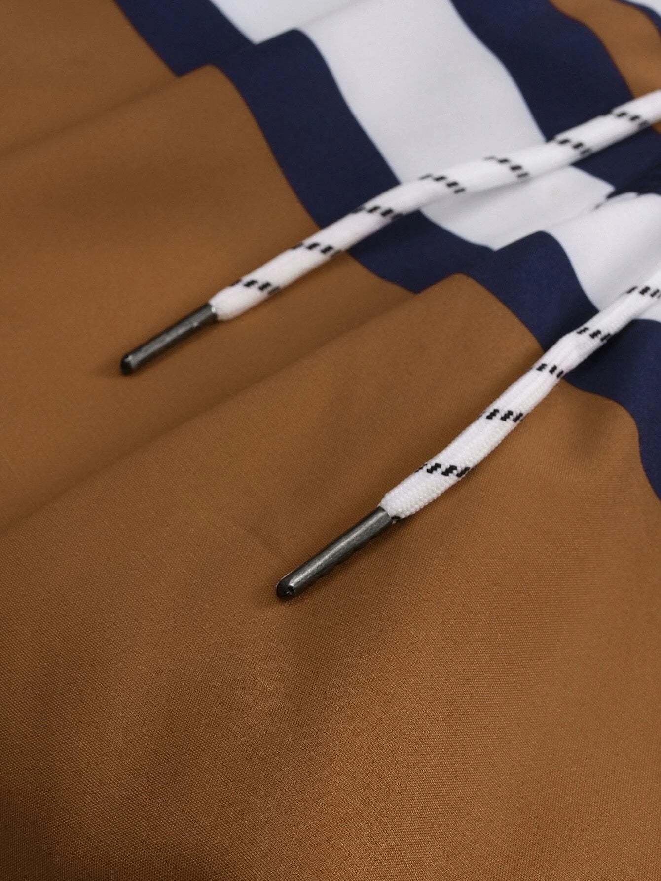 Striped Print Comfort Swim Shorts-Waves And Trunks