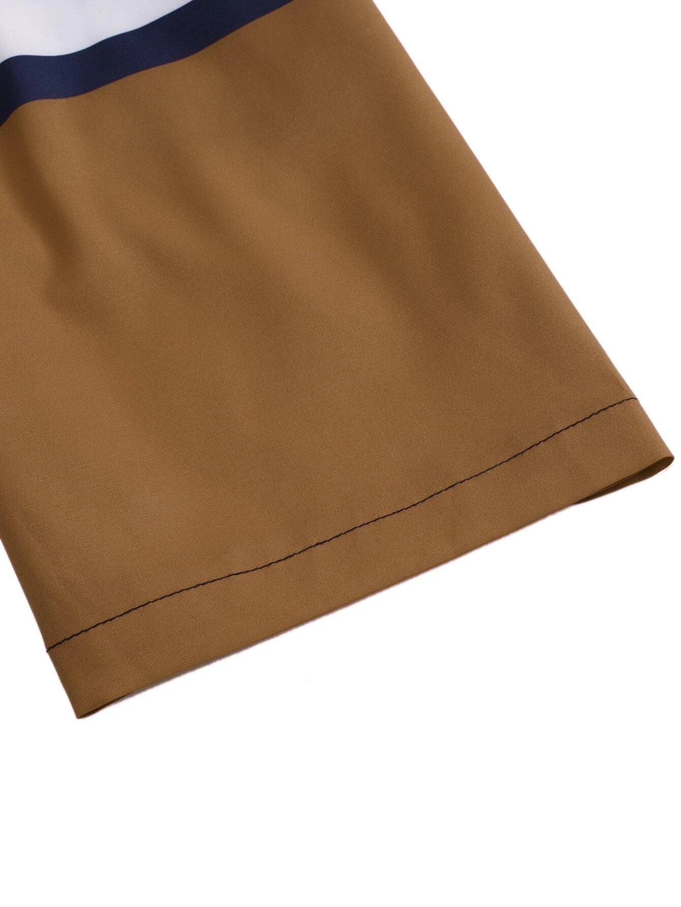 Striped Print Comfort Swim Shorts-Waves And Trunks