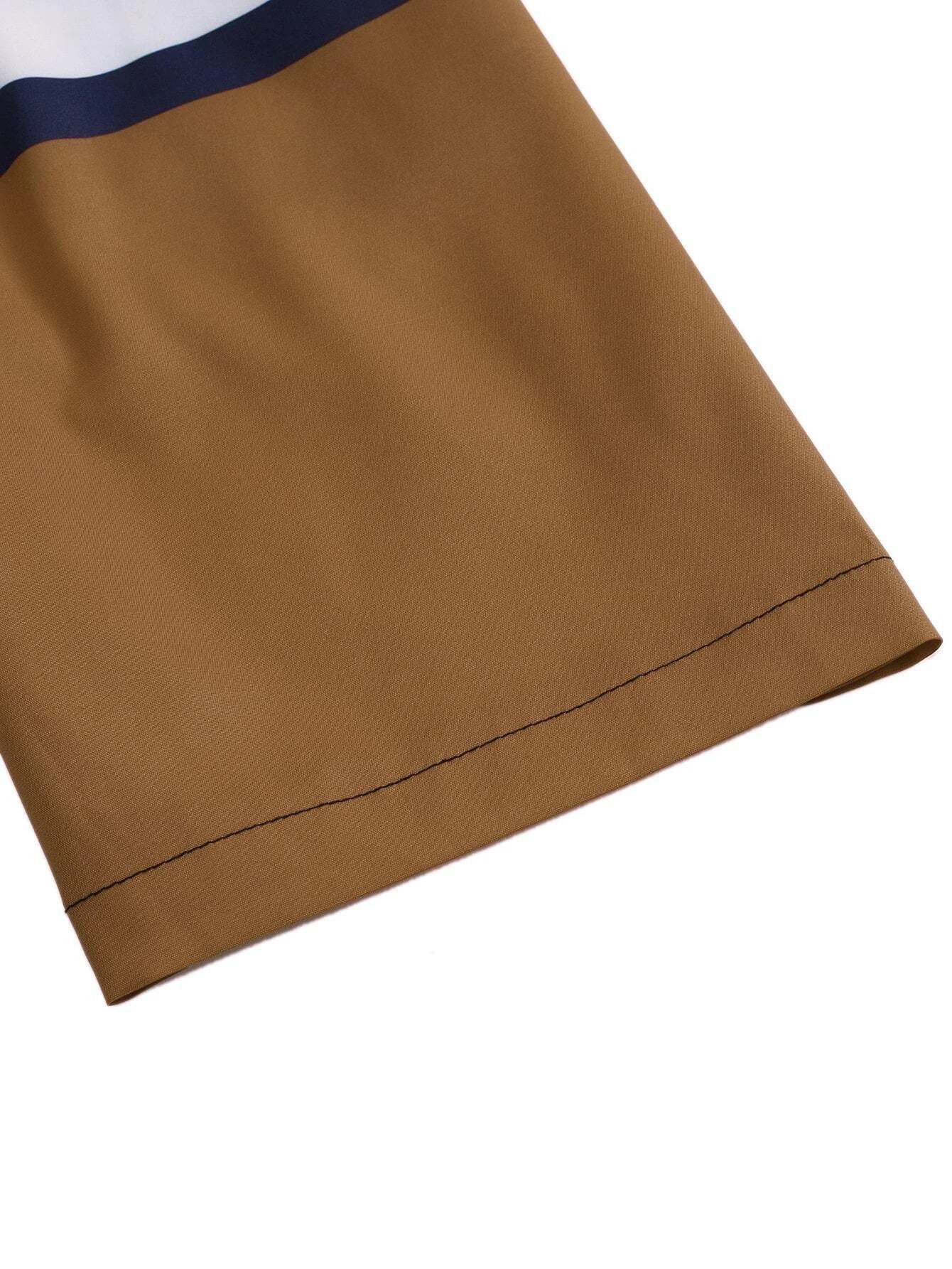 Striped Print Comfort Swim Shorts-Waves And Trunks