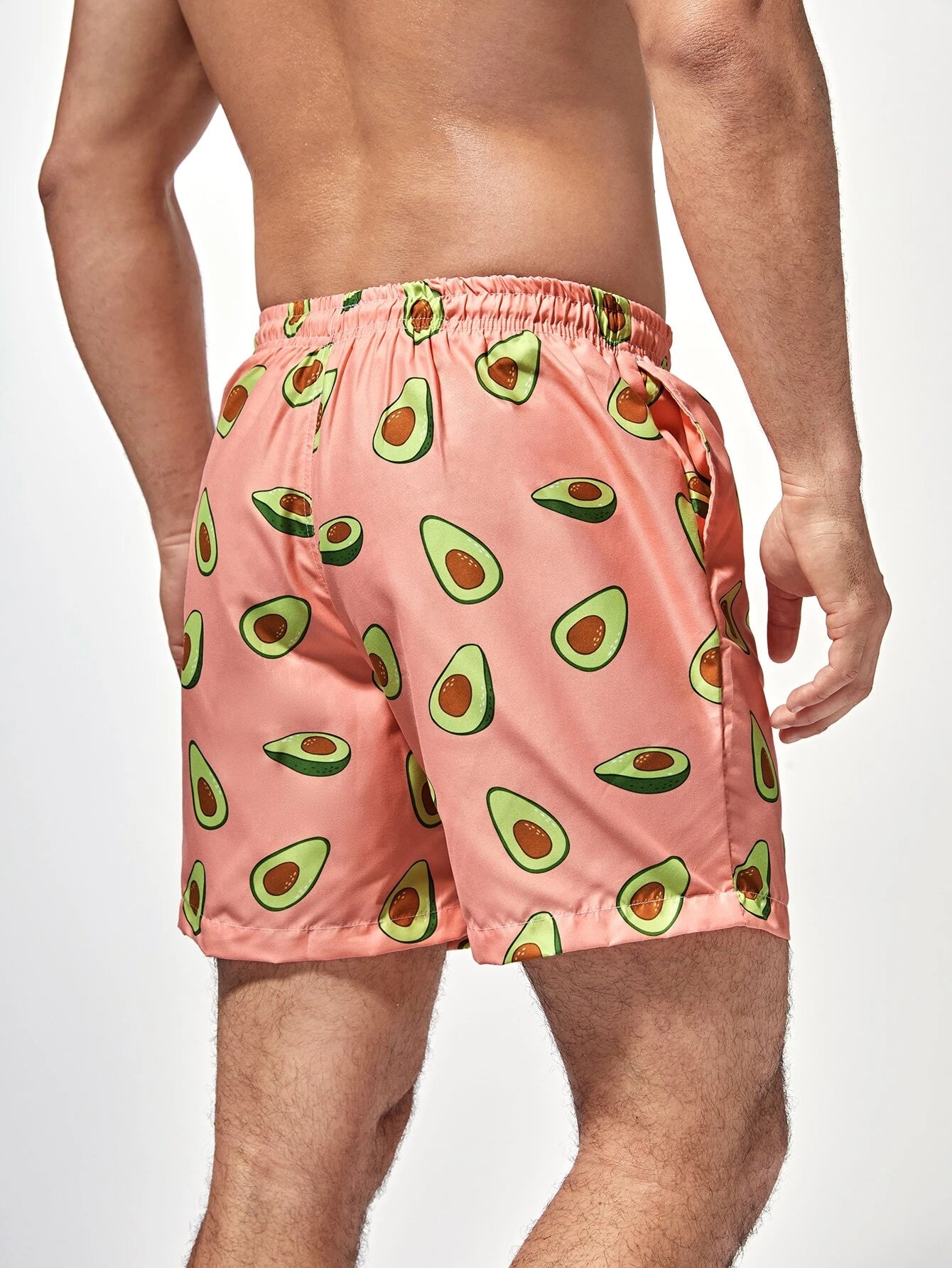 Print Grommet Drawstring Waist Swim Trunks-Waves And Trunks