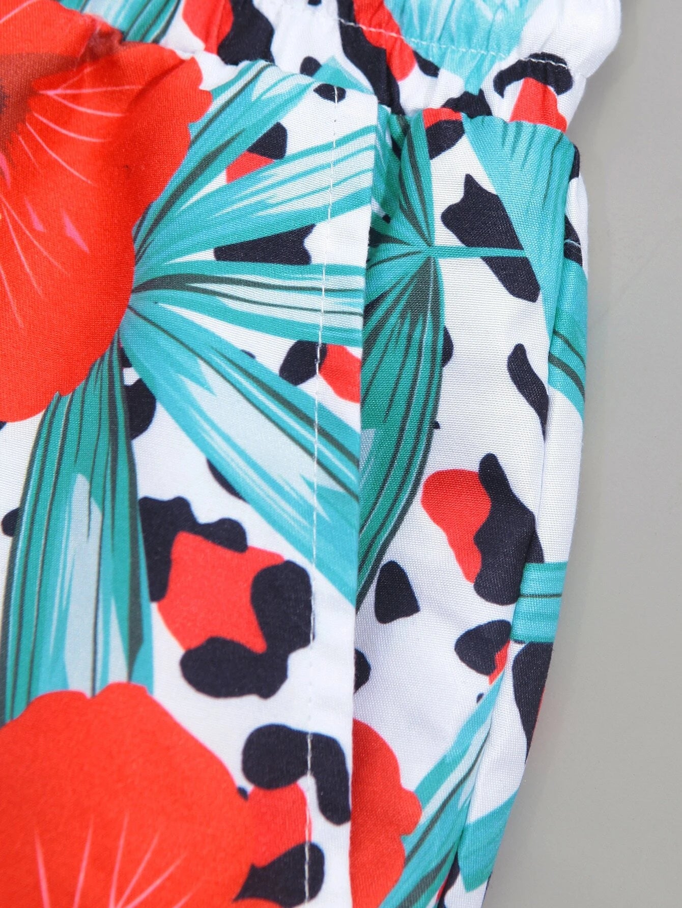 Striped And Tropical Print Swim Shorts-Waves And Trunks