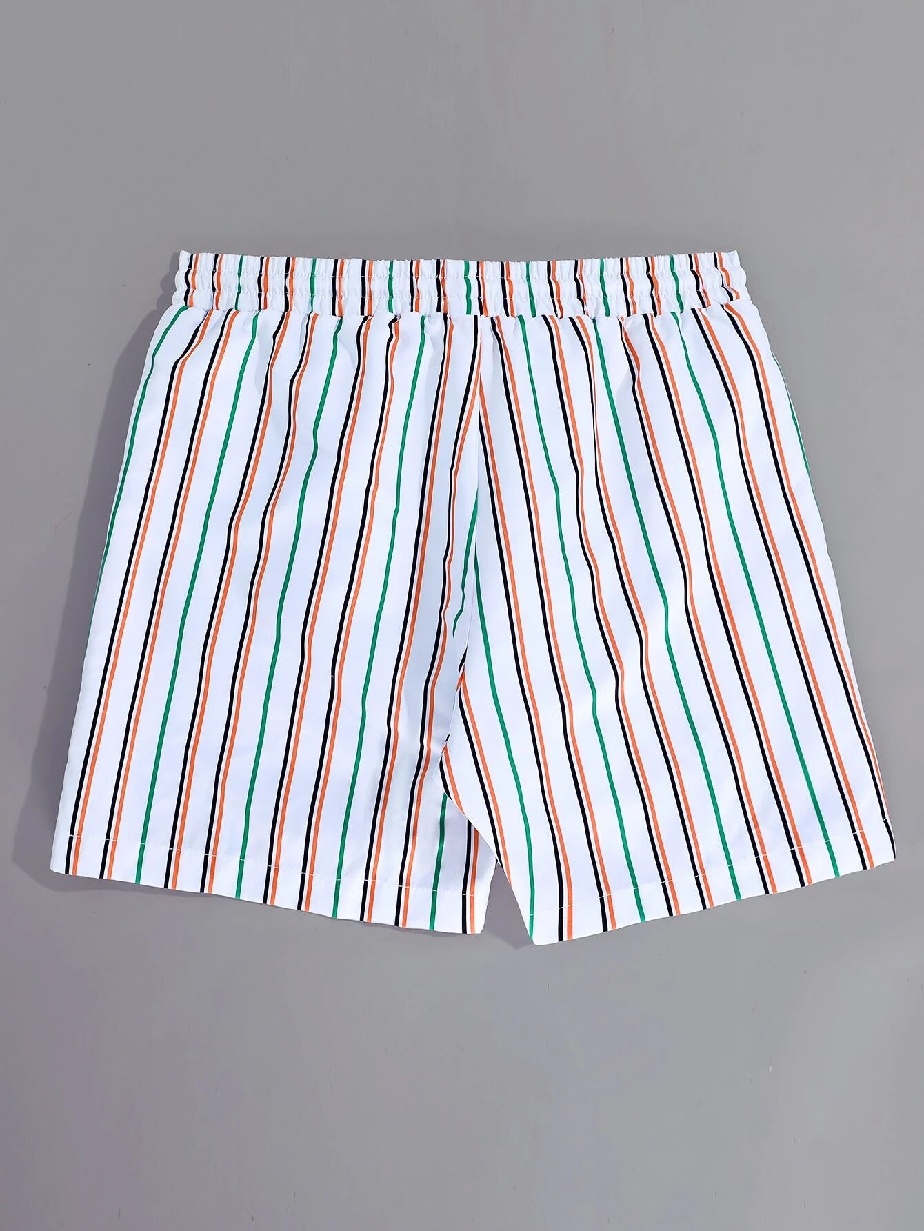 Striped Drawstring Versatile Shorts-Waves And Trunks