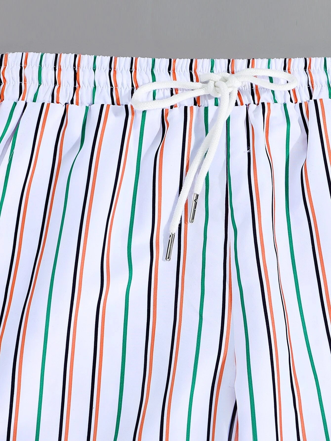 Striped Drawstring Versatile Shorts-Waves And Trunks