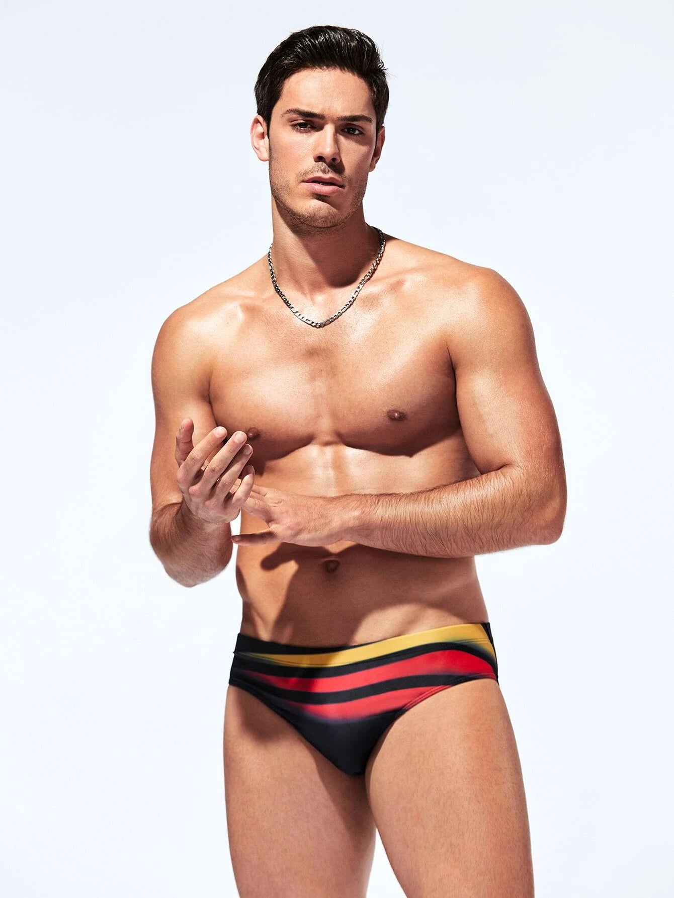 Stretchable Swim Brief-Waves And Trunks