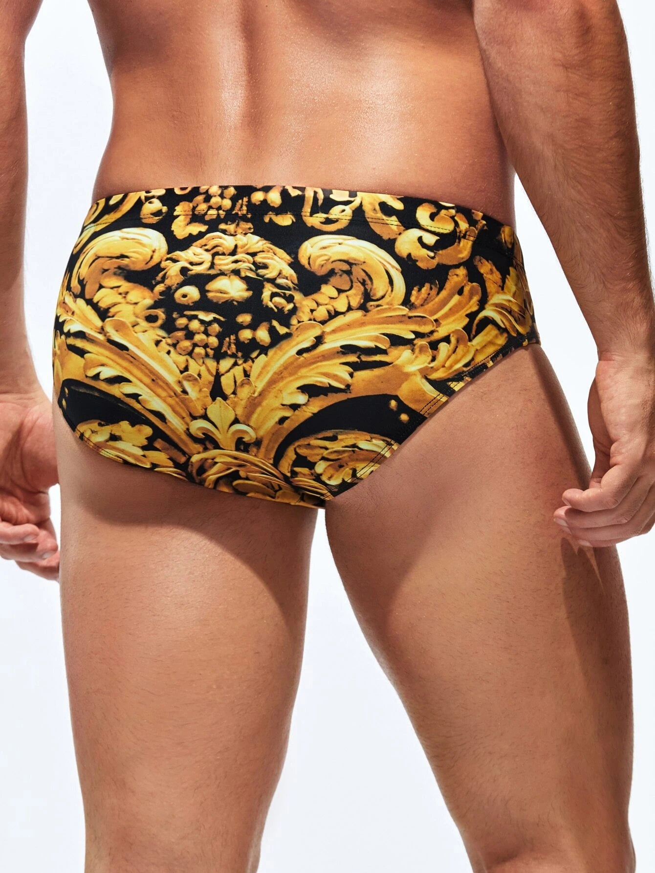 Baroque Print Swim Brief-Waves And Trunks