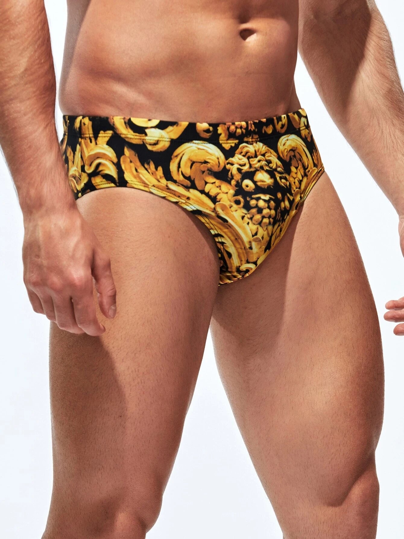 Baroque Print Swim Brief-Waves And Trunks