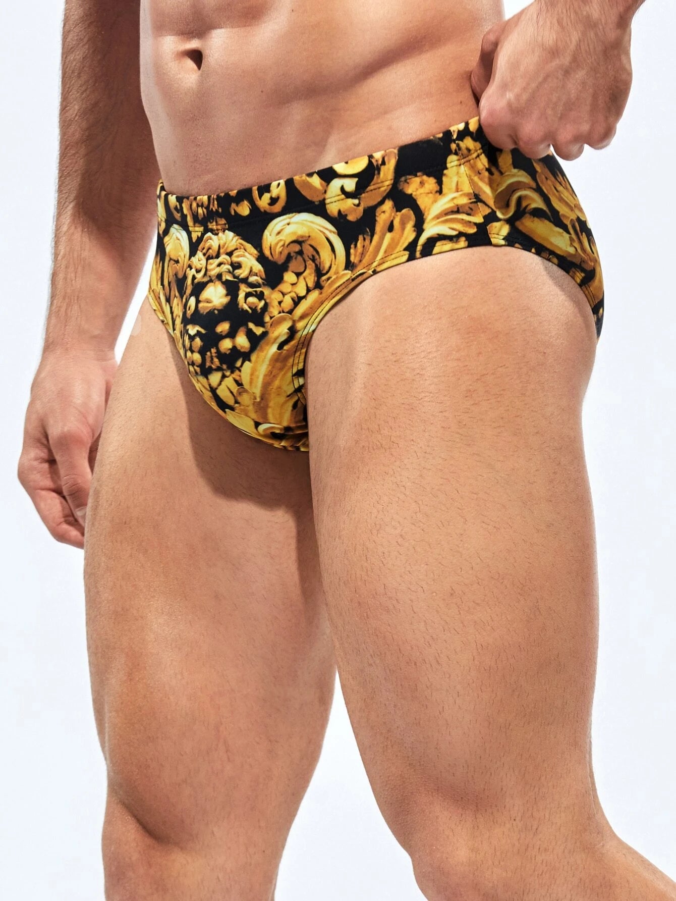 Baroque Print Swim Brief-Waves And Trunks