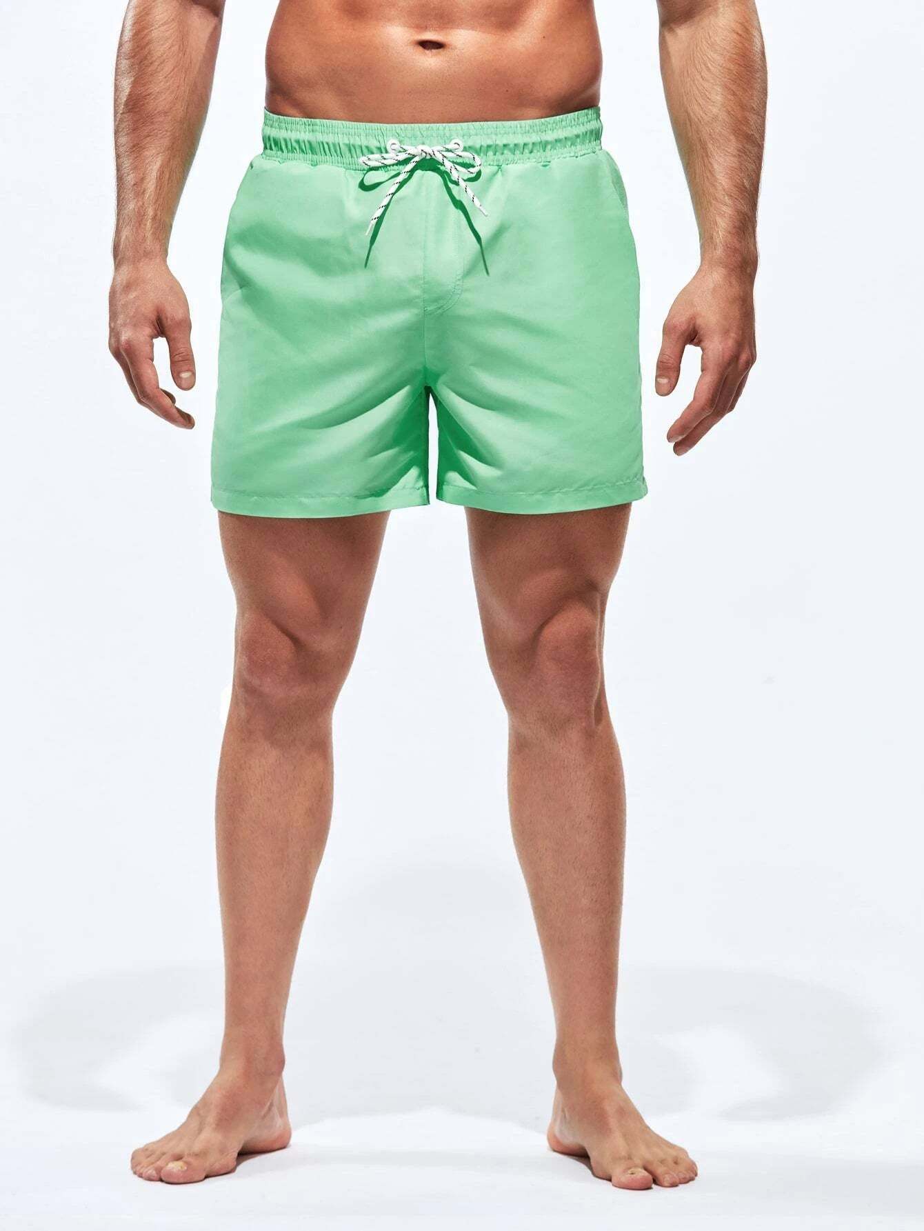 Solid Colored Swim Trunks-Waves And Trunks