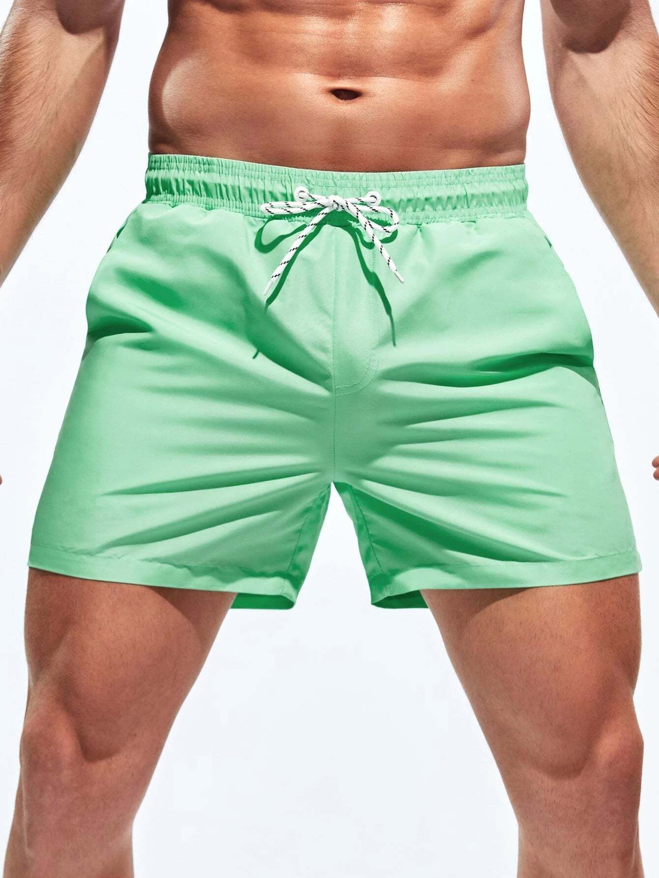 Solid Colored Swim Trunks-Waves And Trunks