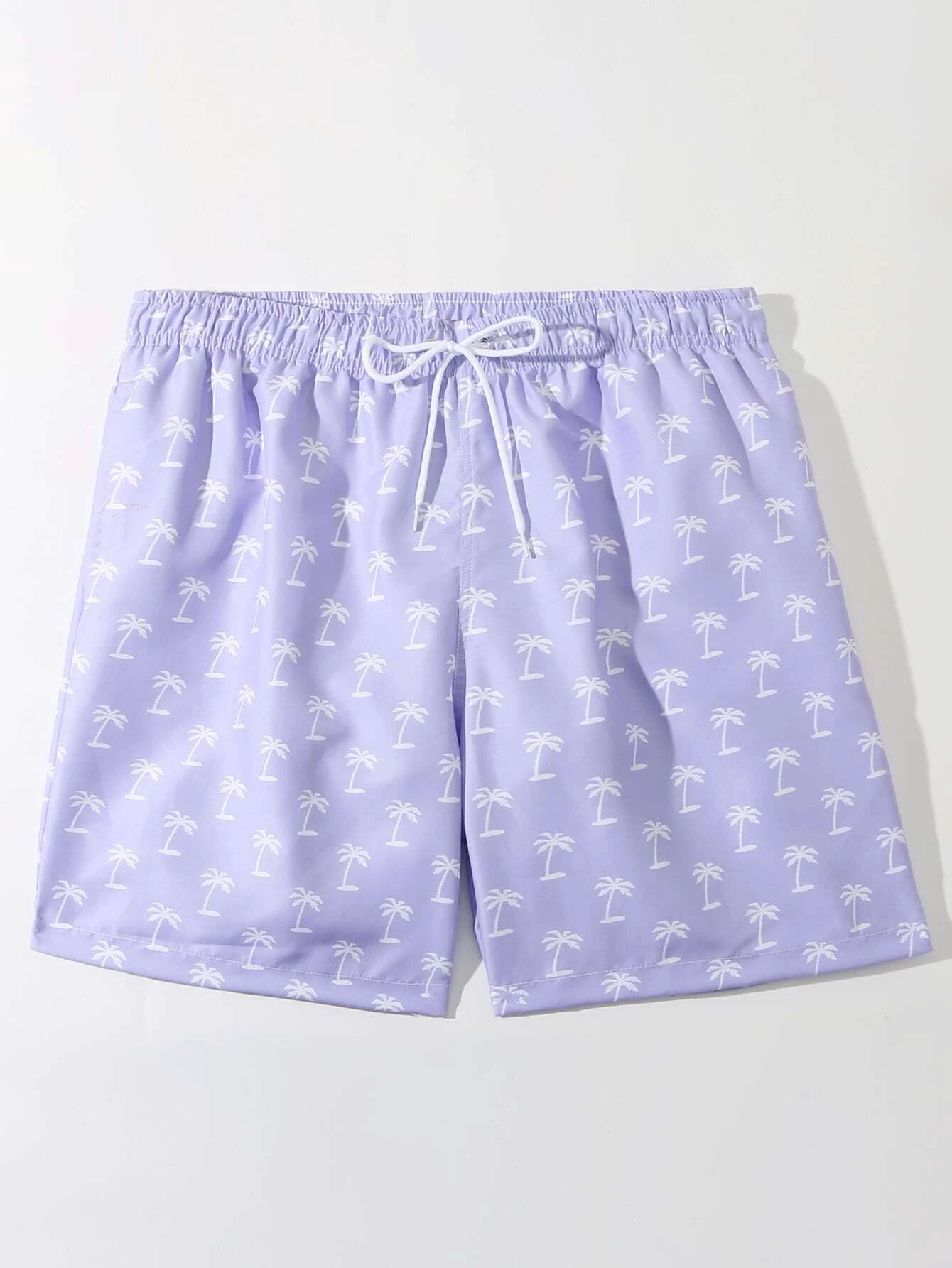 Vibrant Tropical Allover Print Drawstring Waist Swim Trunks-Waves And Trunks