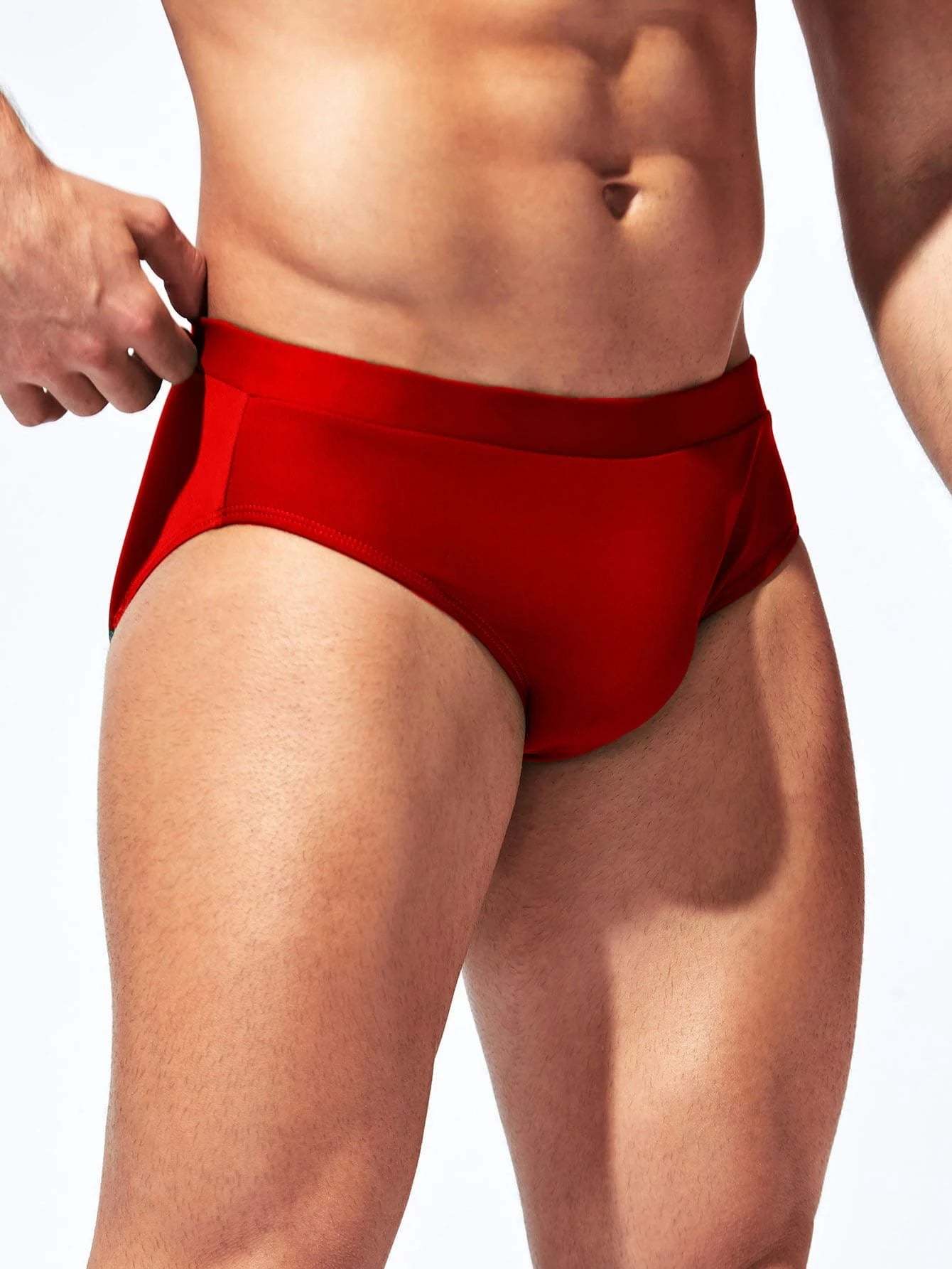 Single Colored Swim Brief-Waves And Trunks