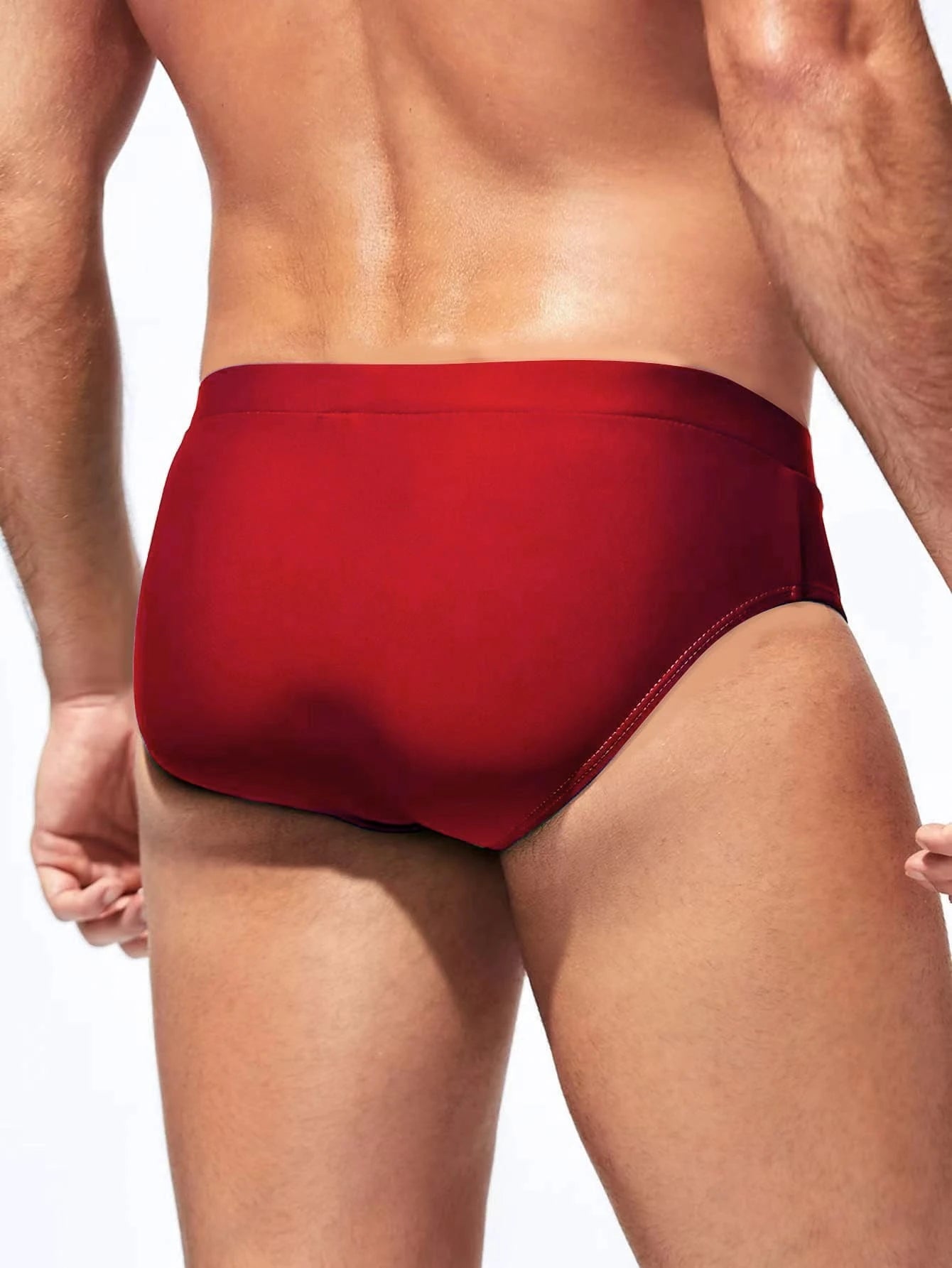 Single Colored Swim Brief-Waves And Trunks