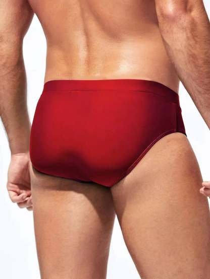 Single Colored Swim Brief-Waves And Trunks
