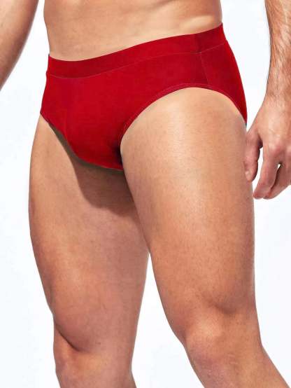 Single Colored Swim Brief-Waves And Trunks