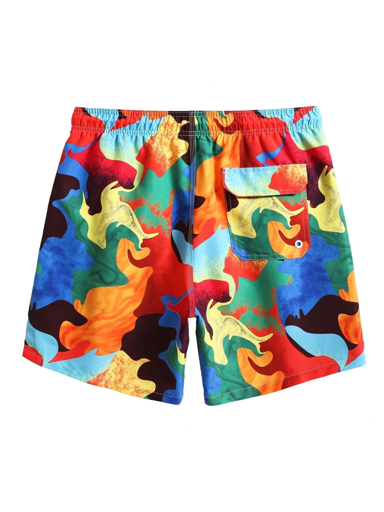 Non Stretch All Over Print Shorts-Waves And Trunks