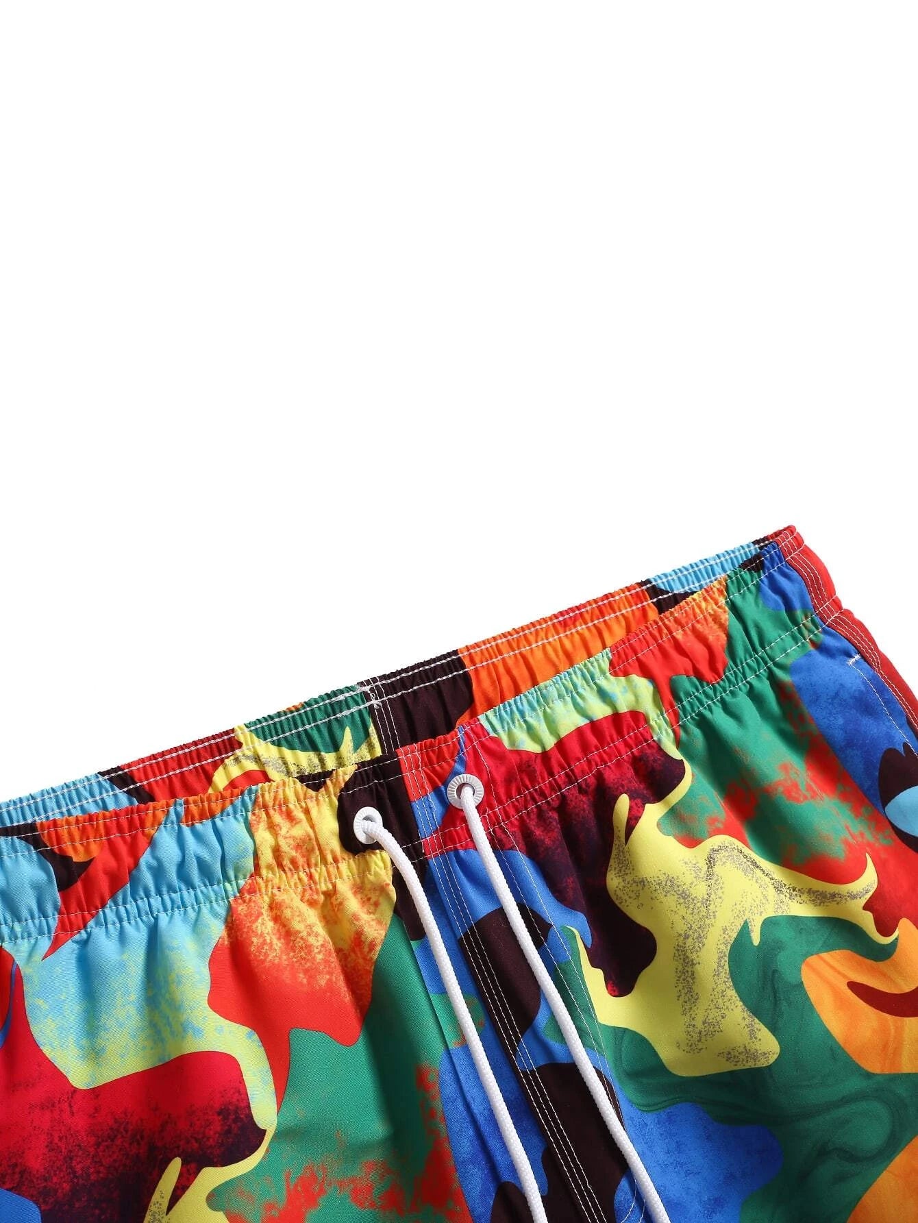 Non Stretch All Over Print Shorts-Waves And Trunks