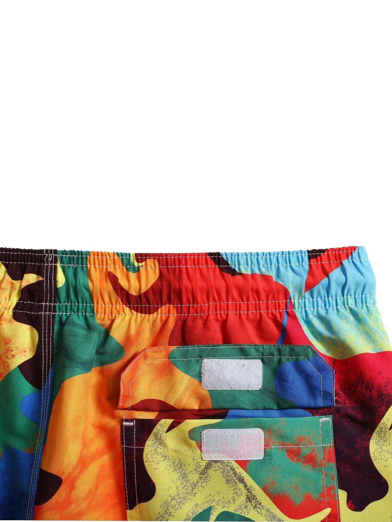 Non Stretch All Over Print Shorts-Waves And Trunks