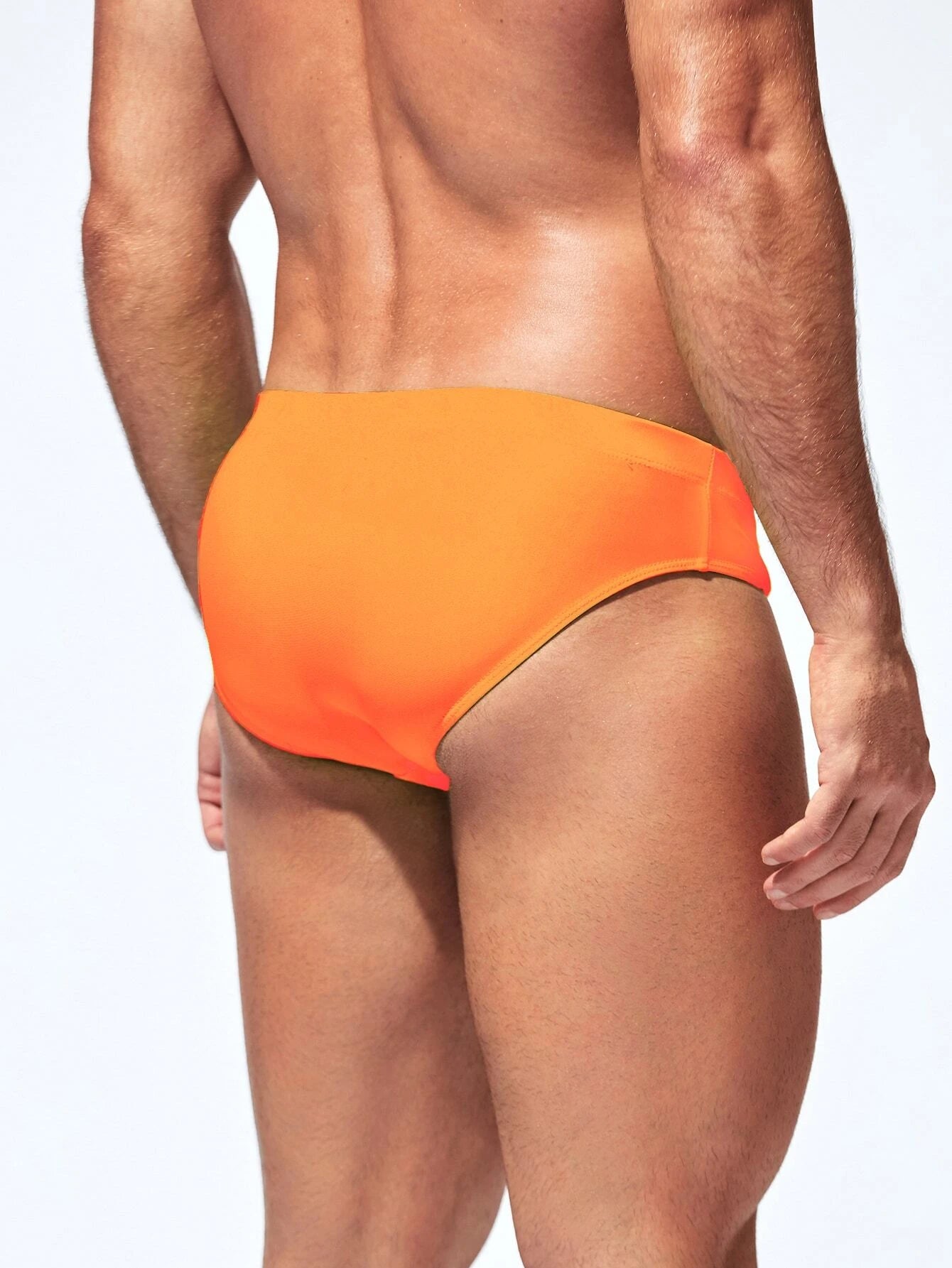 High Stretch Plain Swim Brief-Waves And Trunks