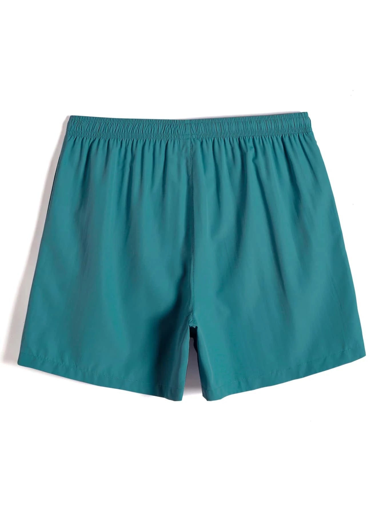 Drawstring Waist Non Stretch Swim Trunks-Waves And Trunks