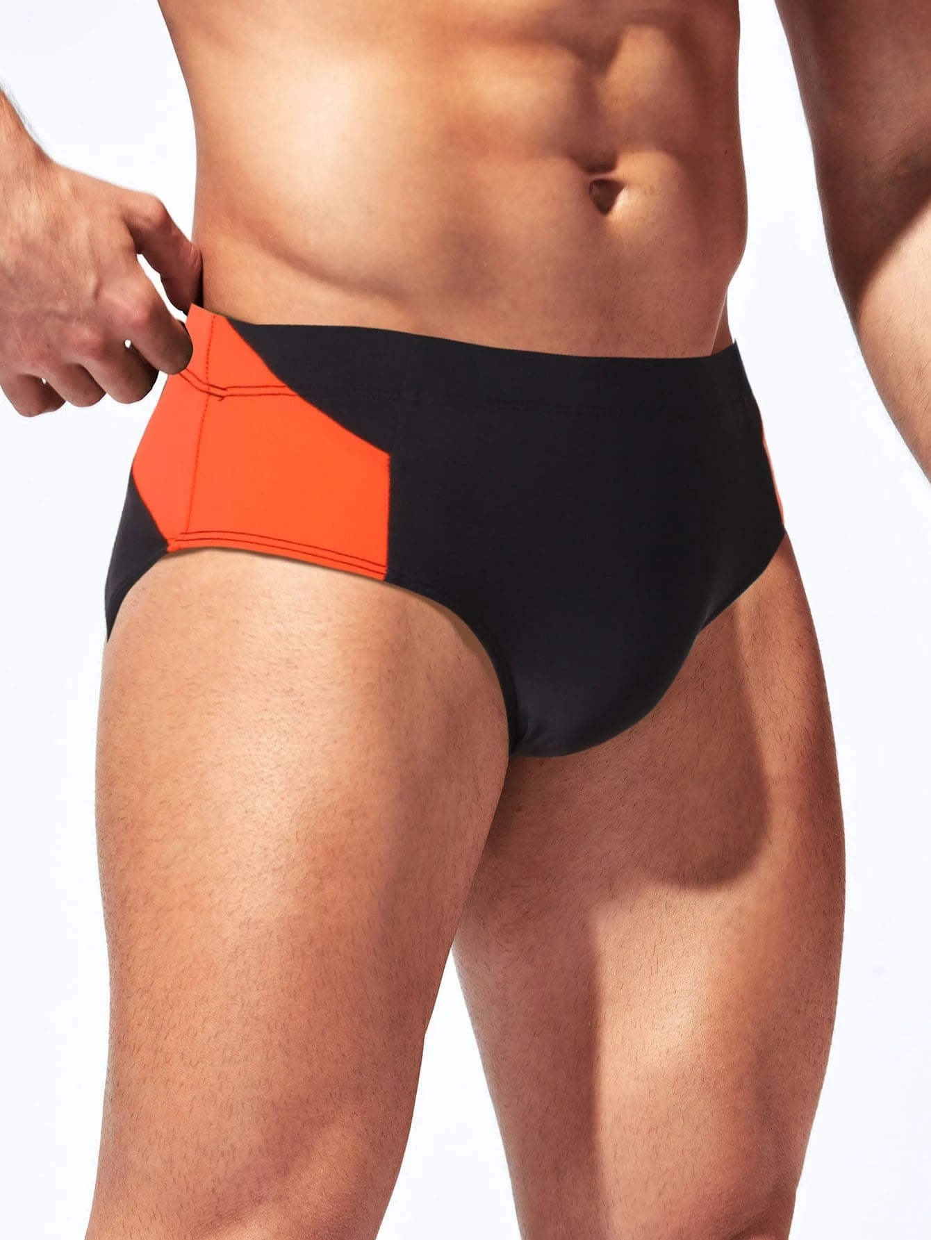 Two Tone Swim Brief-Waves And Trunks