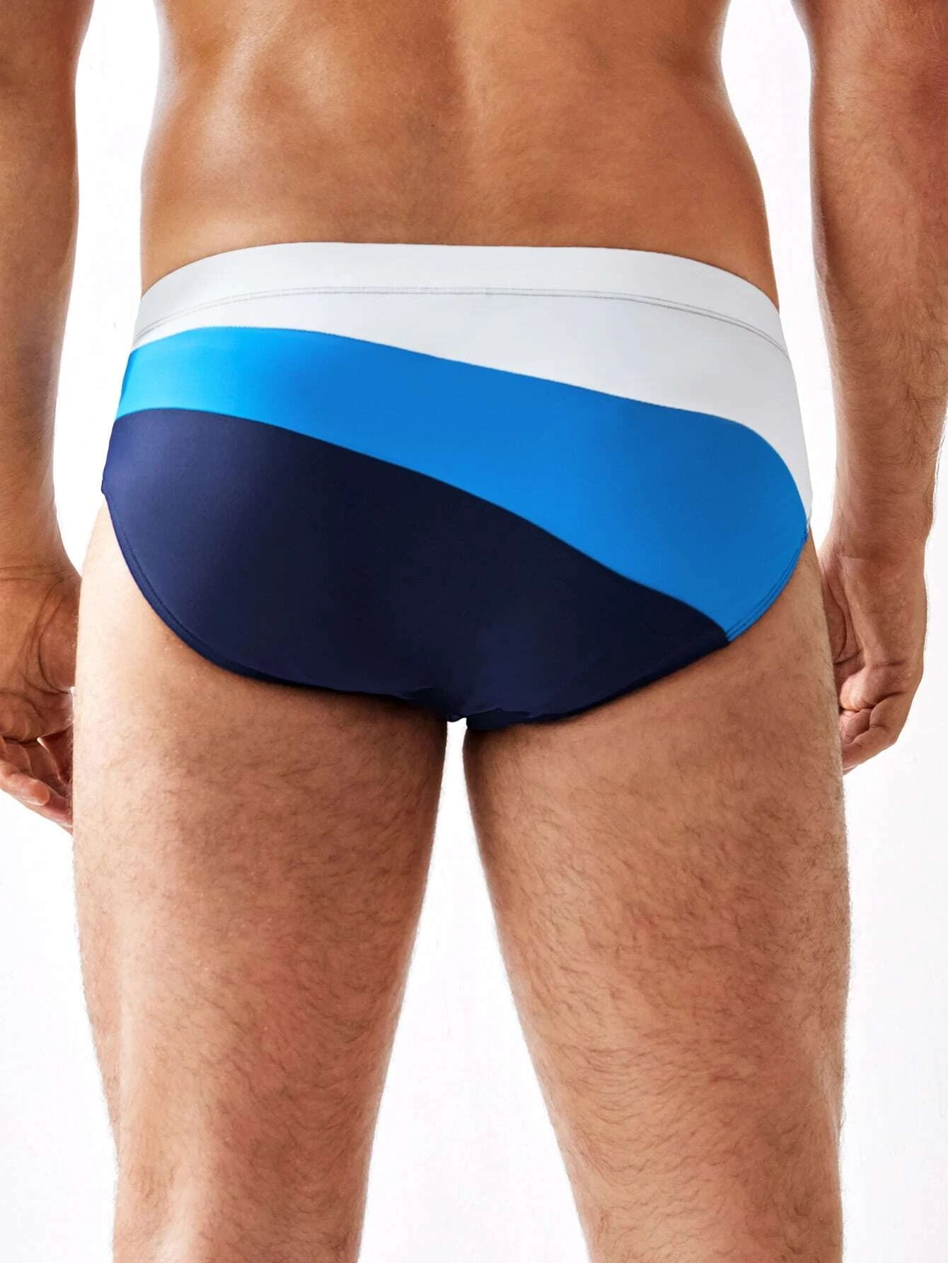 Dynamic Color Panel Swim Brief-Waves And Trunks