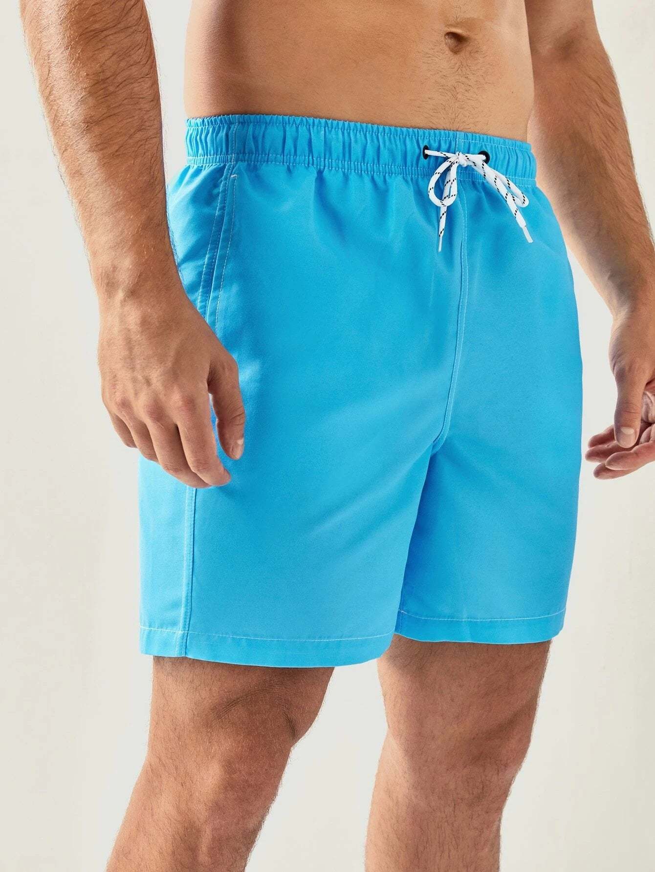 Plain Waist Swim Trunks-Waves And Trunks