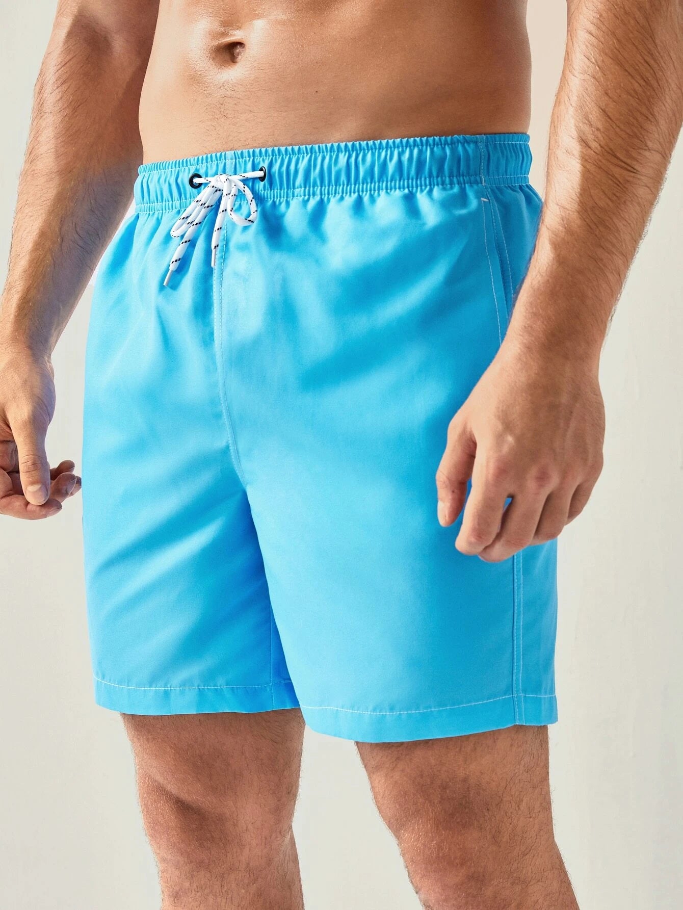 Plain Waist Swim Trunks-Waves And Trunks