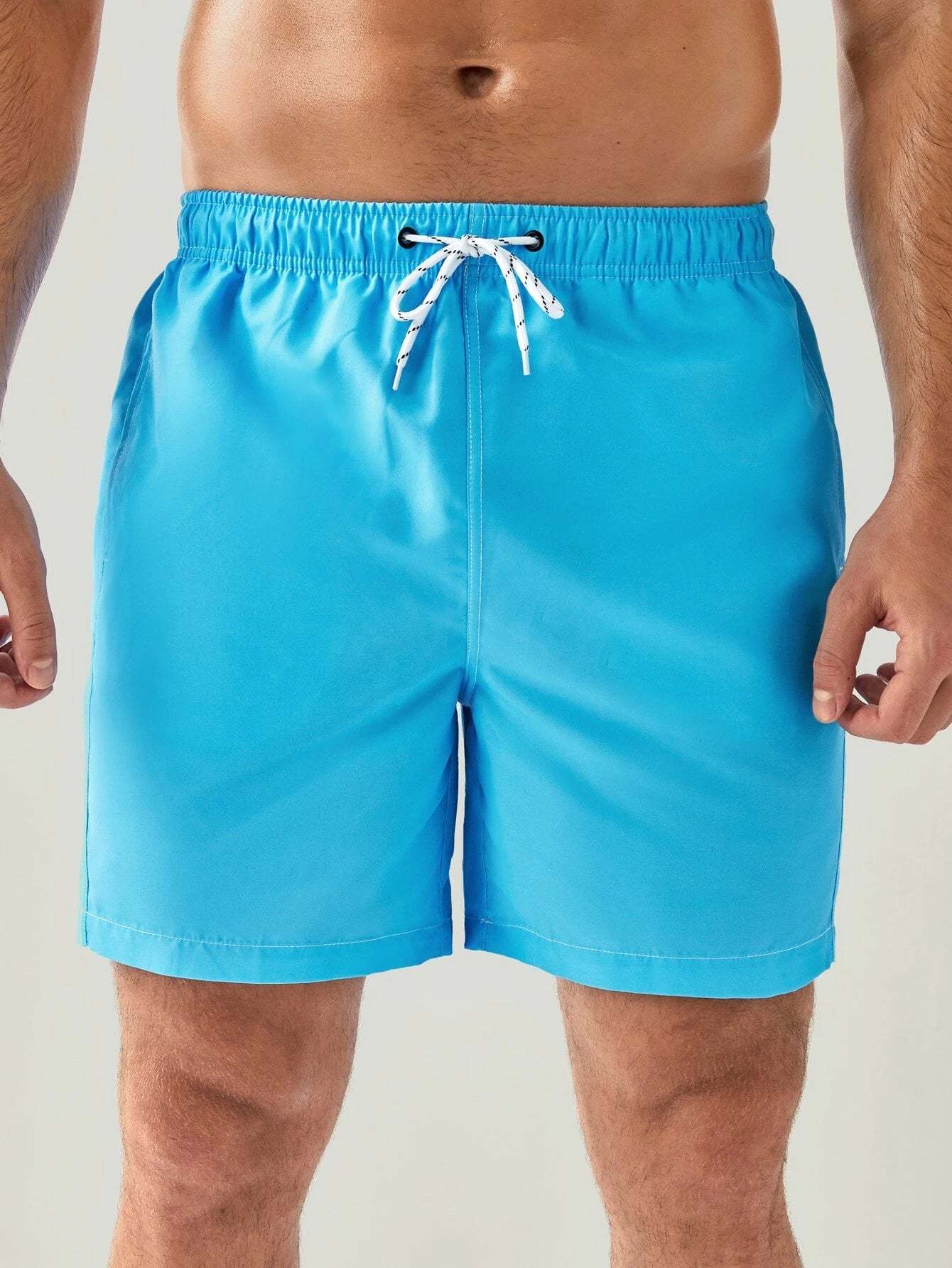Plain Waist Swim Trunks-Waves And Trunks