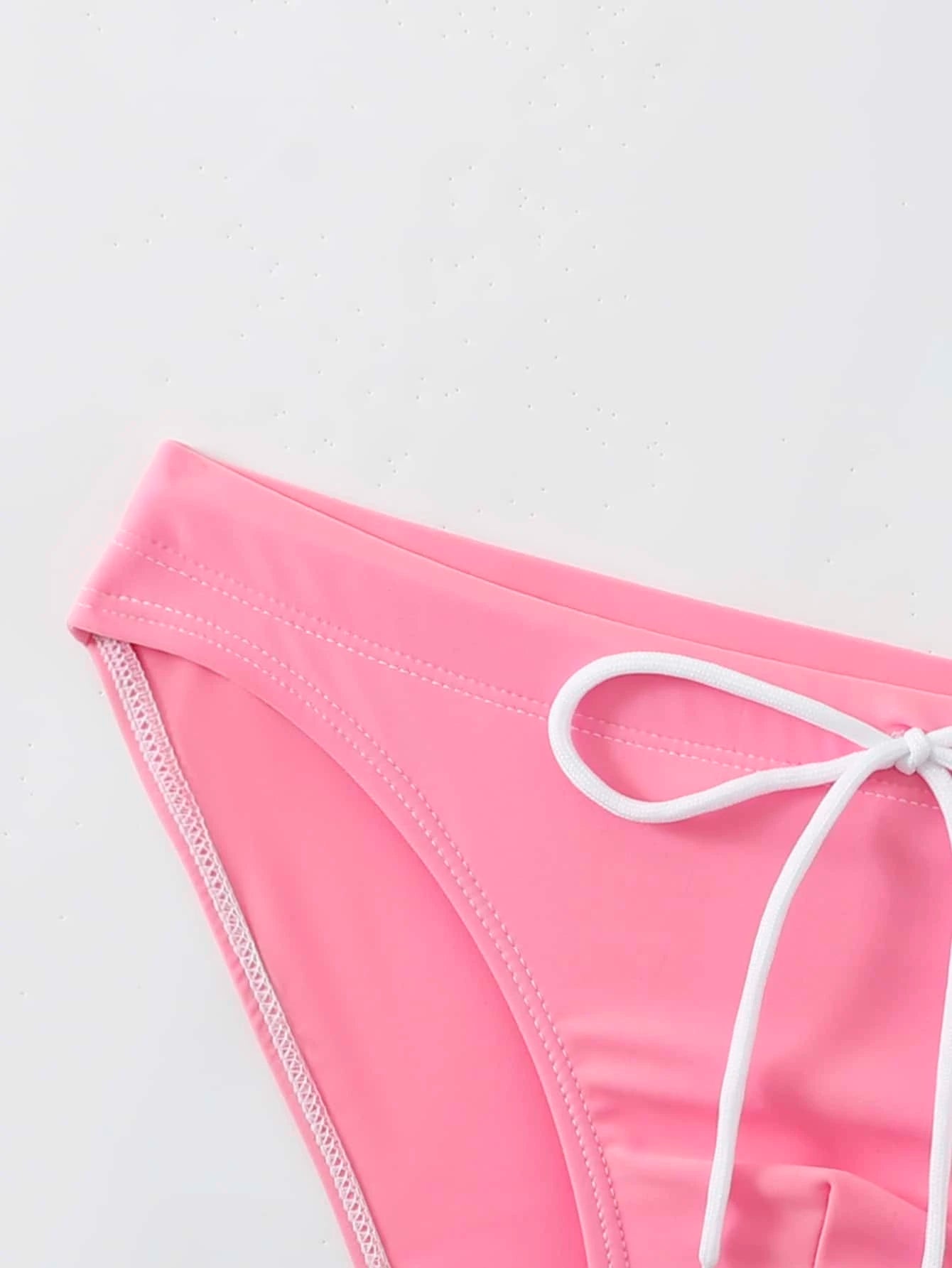 Knot Front Plain Swim Shorts-Waves And Trunks