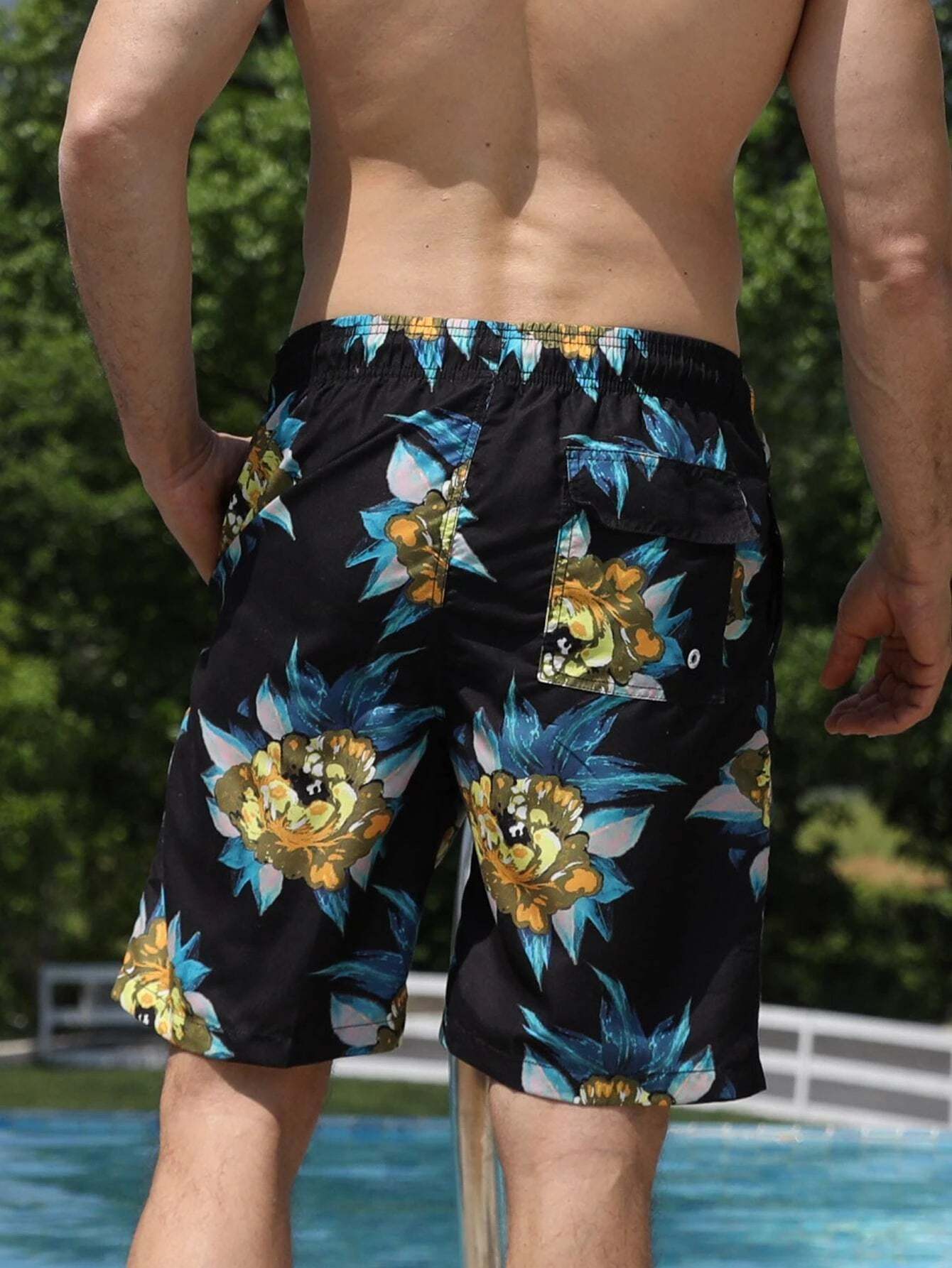 Floral Print Swim Shorts-Waves And Trunks