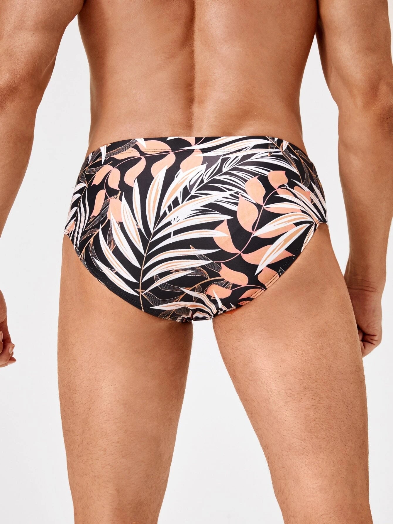 Tropical Print Swim Brief-Waves And Trunks