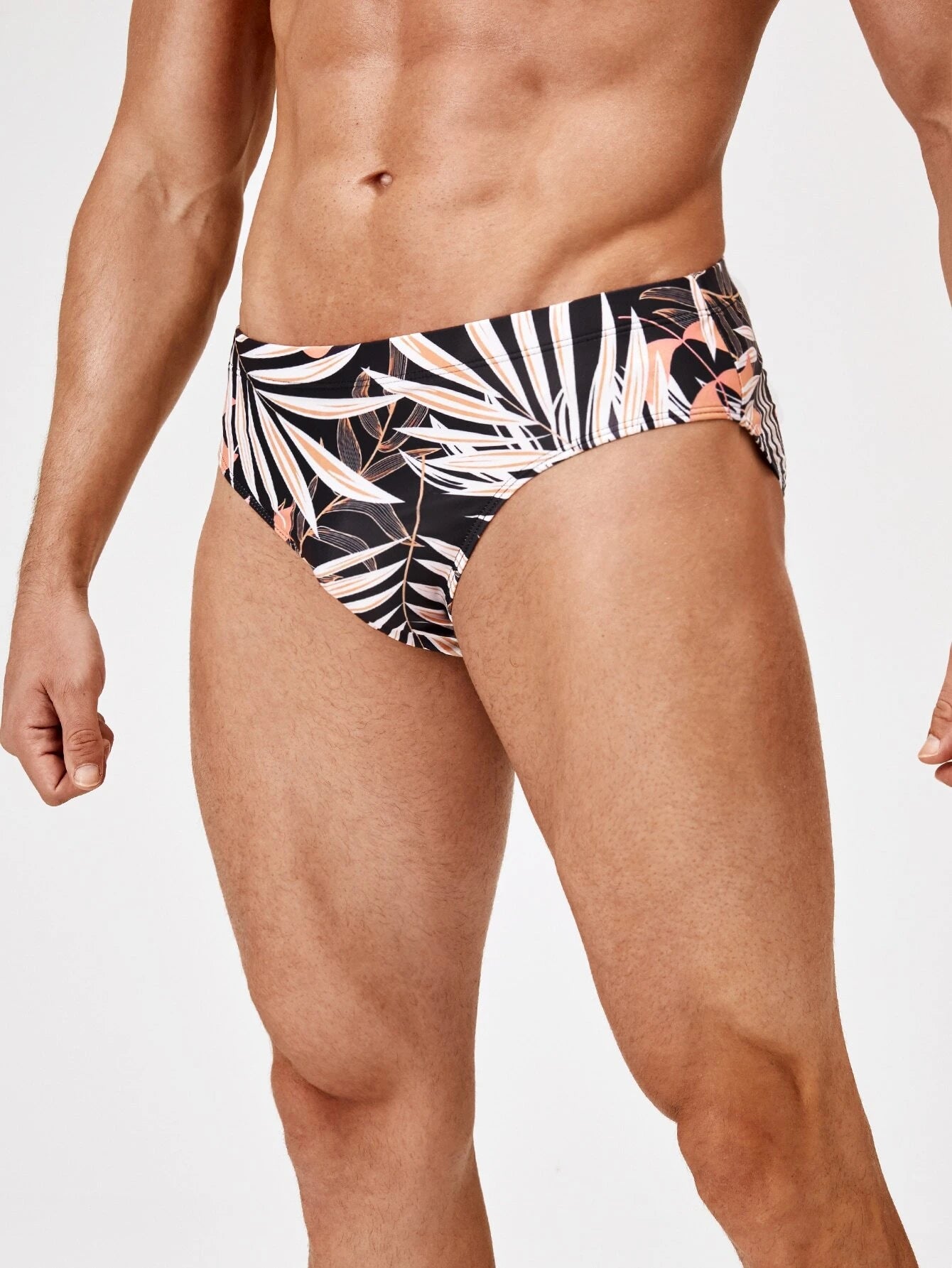 Tropical Print Swim Brief-Waves And Trunks