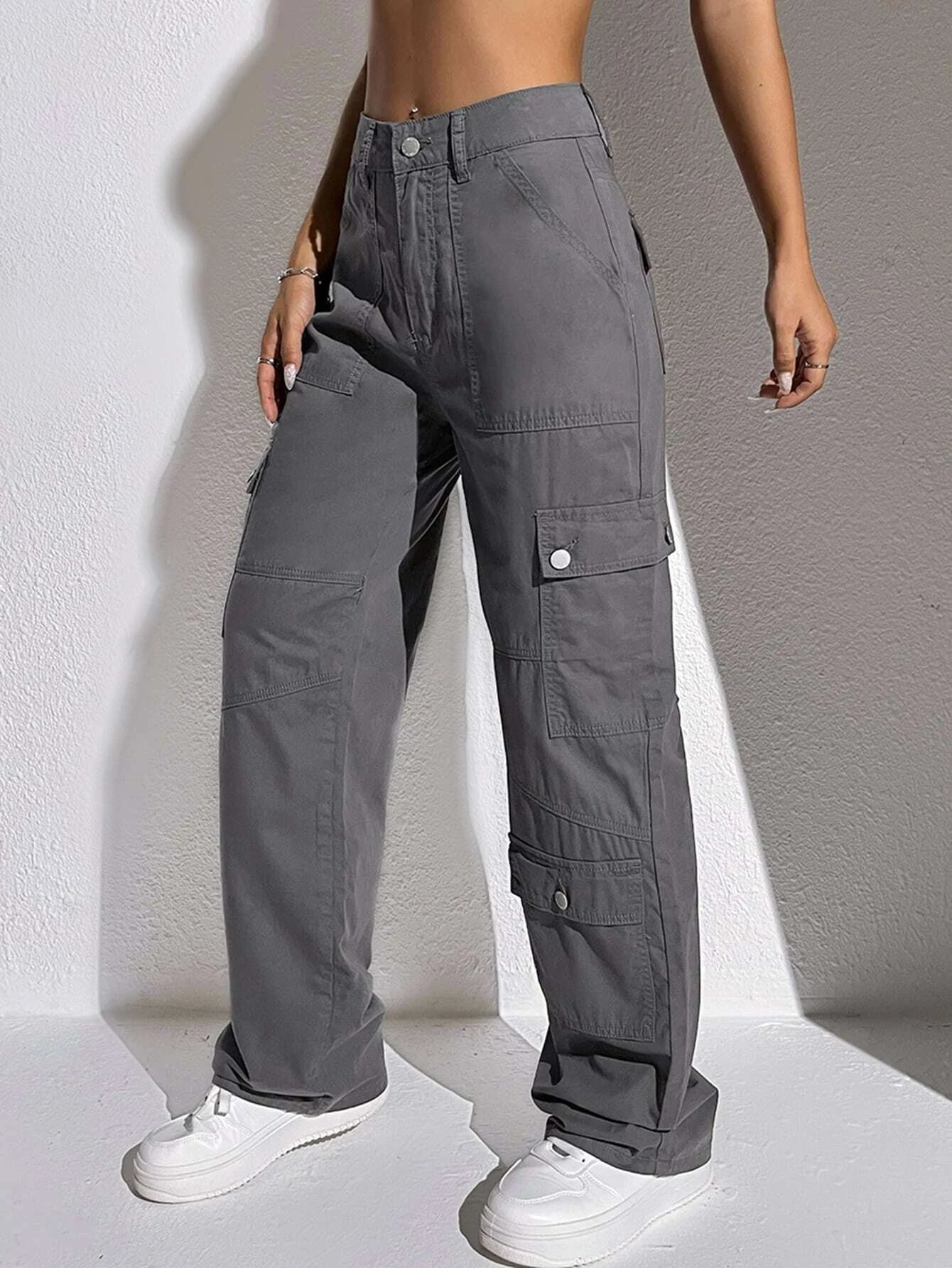 Flap Pocket Cargo Jeans-Waves And Trunks